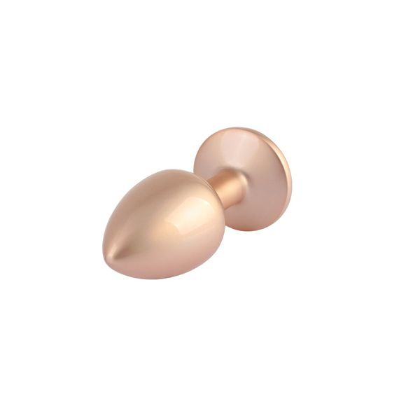Анальна пробка рожеве золото CHISA MATRIX MONT з перламутром та білим каменем, розмір S Sex Aura | Зображення 2