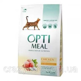 Сухий корм для дорослих кішок Optimeal зі смаком курки 10 кг 4820083905582