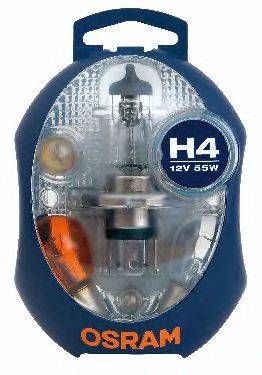 Лампа фарна (набір) H4 12V 6055W P43t (вир-во OSRAM) OSRAM CLKMH4