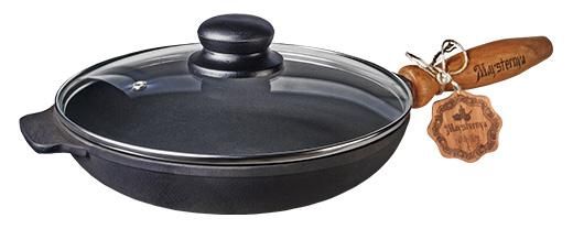 Сковорода чавунна "Наша Майстерня" Ø26см зі скляною кришкою