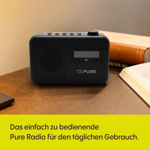Радио портативное Pure DAB+/FM с Bluetooth, LCD-дисплеем, питание от сети или батареек, радиоприемник с часами | Зображення 1