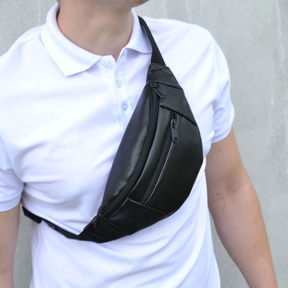 Чоловіча легка бананка, Чоловіча барсетка на пояс чоловічі Поясна сумка без принту JW-29 | Зображення 6