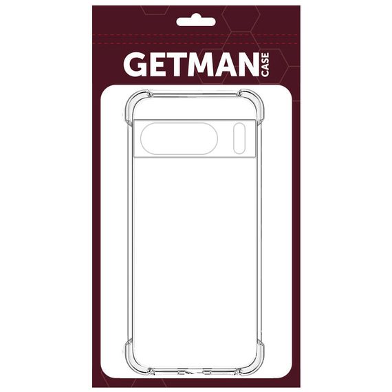 TPU чохол GETMAN Ease logo посилені кути Full Camera для Google Pixel 8 Pro Безбарвний (прозорий) | Зображення 2