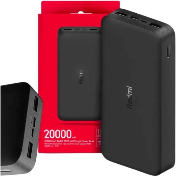 Повербанк Xiaomi Redmi 18W Fast Charger Power Bank 20000 mAh, чорний | Зображення 3