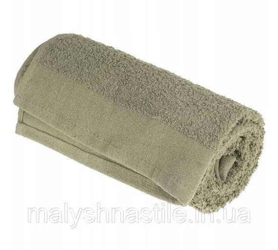 РУШНИК АРМІЙСЬКИЙ ШВИДКОВИСИХНИЙ MIL-TEC 110X50 OLIVA 16011001 | Зображення 1