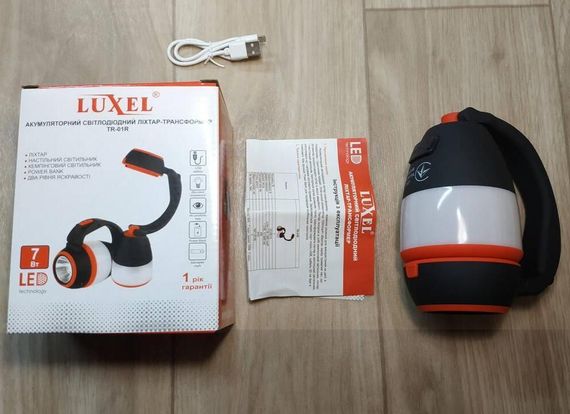 Ліхтар кемпінговий світлодіодний Luxel TR-01R, 7Вт, акумуляторний трансформер для туризму | Зображення 9