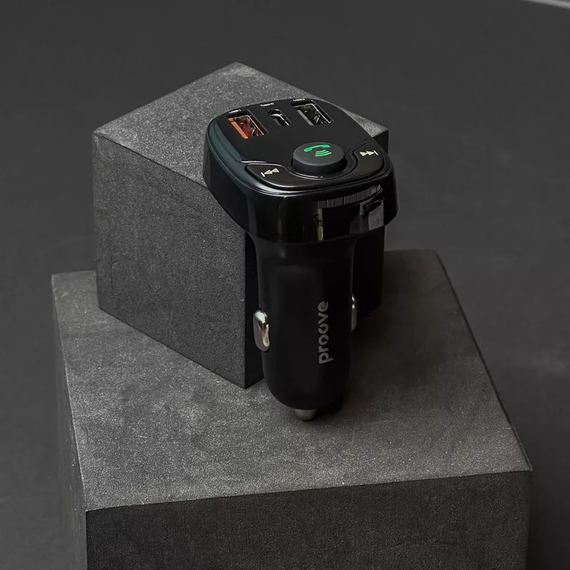 Автомобільний зарядний пристрій з функцією трансмітера FM Launcher Power PD-01 2USB+Type-C, FM модулятор | Зображення 6