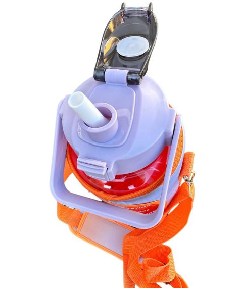 Спортивна пляшка для води 2000 мл у захисному чохлі. Помаранчева | Зображення 2