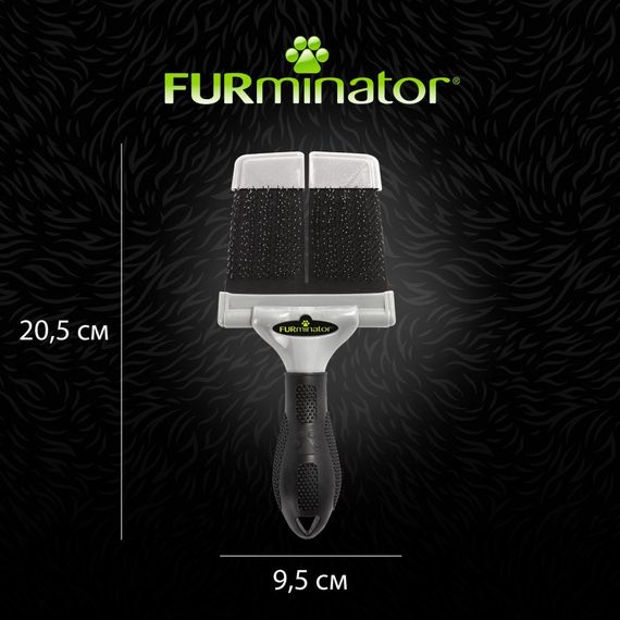 Щітка-пуходерка для собак та котів FURminator жорстка L 20,5 х 9,5 х 1,5 см | Зображення 8