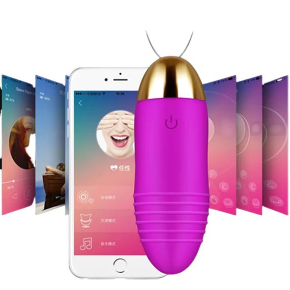 Вибротренажер (Виброяйцо) красного цвета с управлением по Bluetooth | Зображення 6