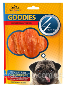 Ласощі для собак 4DOG GOODIES курячі тендери 100 г 5949060207781