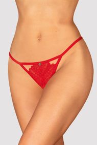 Стринги с разрезом Obsessive Ingridia otwarte Красные XL/2XL