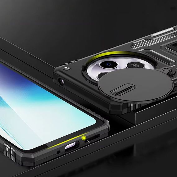Ударостійкий чохол Camshield Army Ring для Xiaomi Redmi 14C / A4 / Poco C75 Чорний / Black | Зображення 3