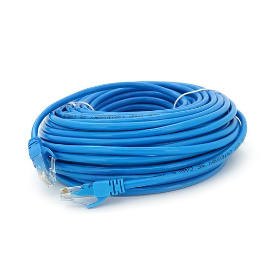 Патч-корд литой RITAR,CCA,UTP,RJ45,Cat.5e,25m,синий Q50