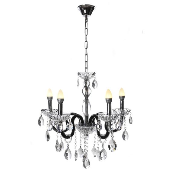 Люстра свеча подвесная хрустальная E14 40W CH (BCL-383S/5)