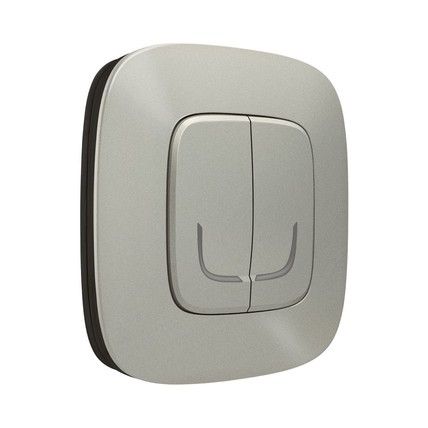 Valena Allure with NETATMO. Умный беспроводной выключатель 2-клавишний.Алюминий (752787) | Зображення 1