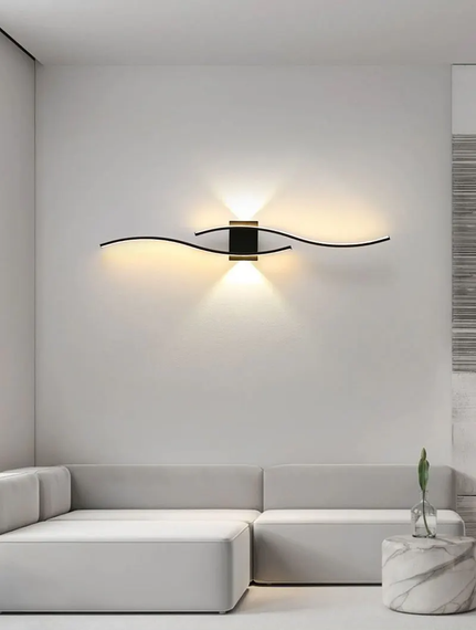 Минималистичный настенный LED светильник SV 80 см Черный (sv3733) | Зображення 4