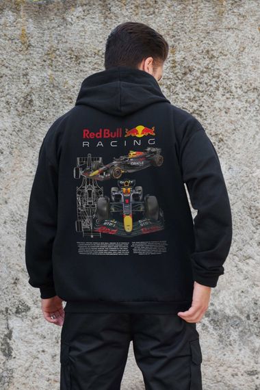 Утеплене зіп худі на флісі зіпер з принтом Redbull Without Kane Black | Зображення 1