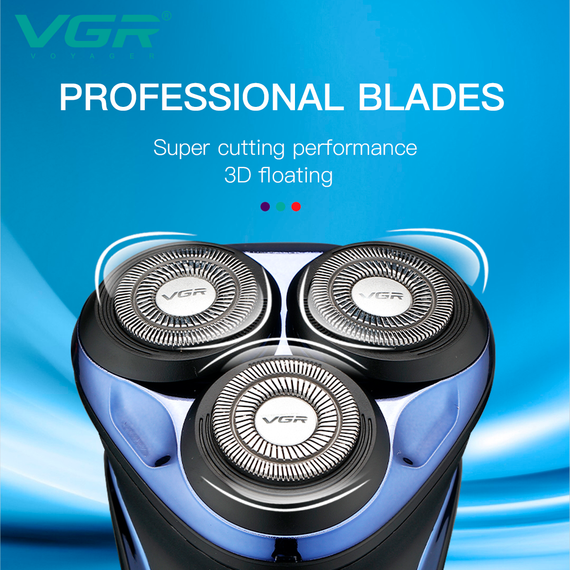 Электробритва VGR V-306, роторная, IPX7, LED дисплей | Зображення 4