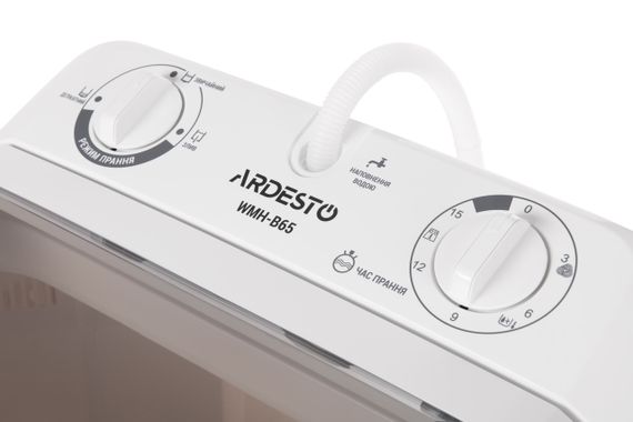 Стир. машина полуавтомат ARDESTO WMH-B65, 6.5кг, 45см, Таймер, Белый (WMH-B65) | Зображення 4