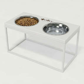 Миски на подставке для средних и больших собак Hollky Base L (2 × 0,95 л) BL-422120-WHWH