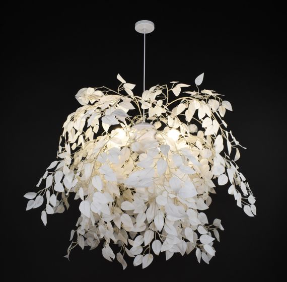 Люстра підвісна на 4 лампочки 27726 Білий 70-210х120х120 см. | Зображення 1