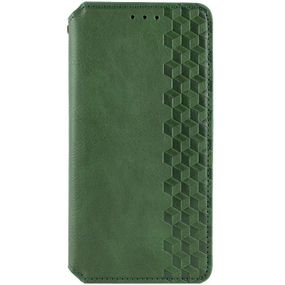 Шкіряний чохол-книжка GETMAN Cubic (PU) для Samsung Galaxy A57 5G Зелений