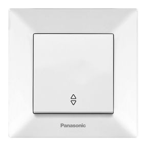 Вимикач Panasonic Arkedia Slim одноклавішний прохідний, білий