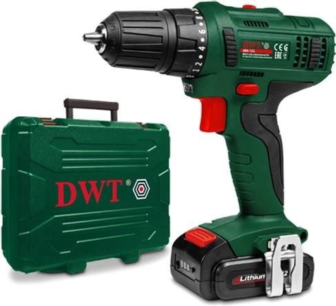 Шуруповерт акумуляторний DWT ABS-12 L-2 BMC 12V 0-380-1250об/хв з АКБ і ЗП в компл | Зображення 1