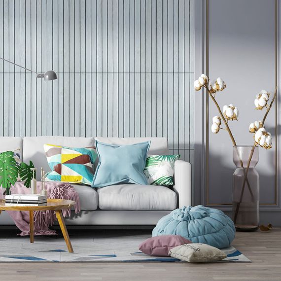 Покриття вінілове самоклеюче 3D рейки 600х600х2,8мм Скандинавський дуб SW-00002194 | Зображення 5