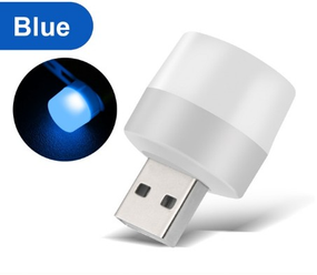 Мини светодиодный usb светильник круглый, Синий