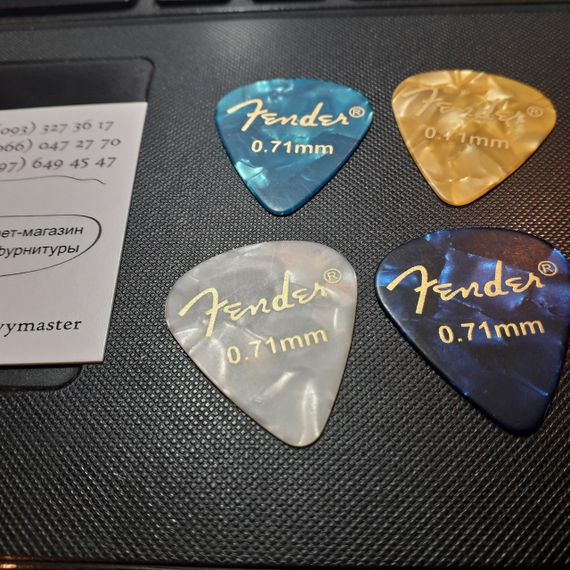 Медиатор медиаторы Fender 0,71 толщина для электрогитары акустической гитары | Зображення 2