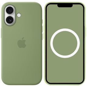 Чохол Silicone case (AAA) with Magsafe and Animation для Apple iPhone 17 (6.3") Light Moss