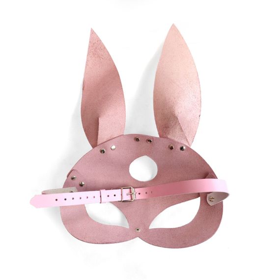 Кожаная маска Зайки Art of Sex Bunny mask One Size Розовая | Зображення 1