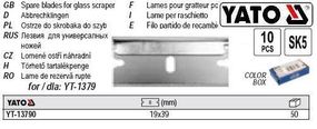 Лезвия сменние для скребка YATO YT-1379 19х39 мм 10 штук Польша YT-13790