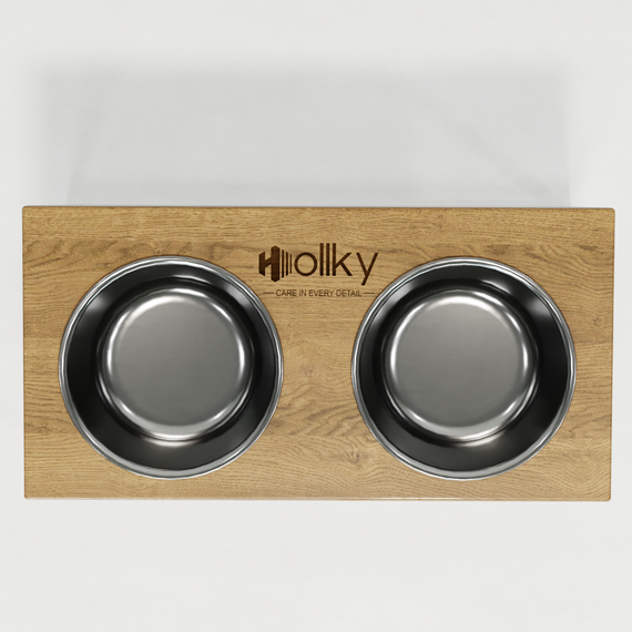Миски на подставке для средних и больших собак Hollky Base L (2 × 0,95 л) BL-422120-WHNT | Зображення 5