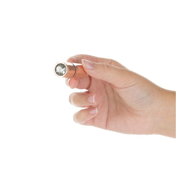 Віброкуля PowerBullet First-Class Bullet 2.5″ з Key Chain Pouch, Rose Gold, 9 режимів вібрації | Зображення 5