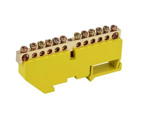 Шина ізольована «N/PE» на DIN-рейку ШЛІ6х9-12 жовта Ny95503127