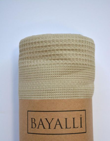 Вафельная Простынь-покрывало Bayalli 200×230 см. Bej | Зображення 2