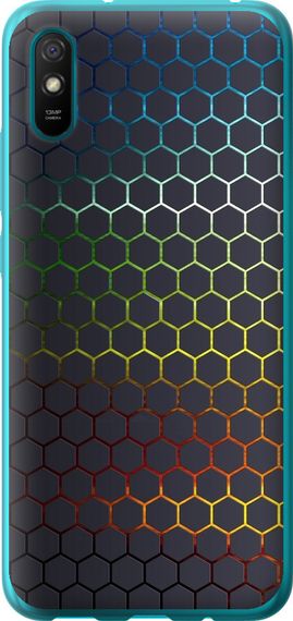Чехол на Xiaomi Redmi 9A Переливающиеся соты "498u-2034-17620"