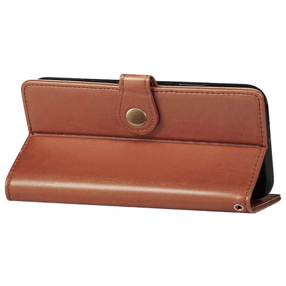 Кожаный чехол-книжка GETMAN Gallant (PU) для TECNO Spark 10 Pro Коричневый | Зображення 3