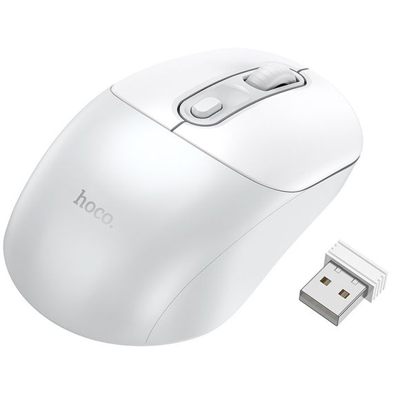 Мышь беспроводная Hoco GM28 2.4G White / Gray | Зображення 1