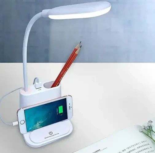 Аккумуляторная Настольная LED лампа Bionic Desk Lamp c USB выходом, органайзером и подставкой для смартфона | Зображення 4