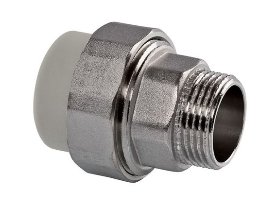 Американка з зовнішньою різьбою PPR Ø25x3/4" сірий колір ASCO® 1/150 шт