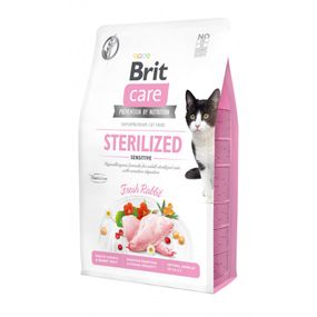 Корм сухий Brit Care Cat Grain Free Sterilized Sensitive для стерилізованих котів з чутливим травленням з кроликом 2 кг