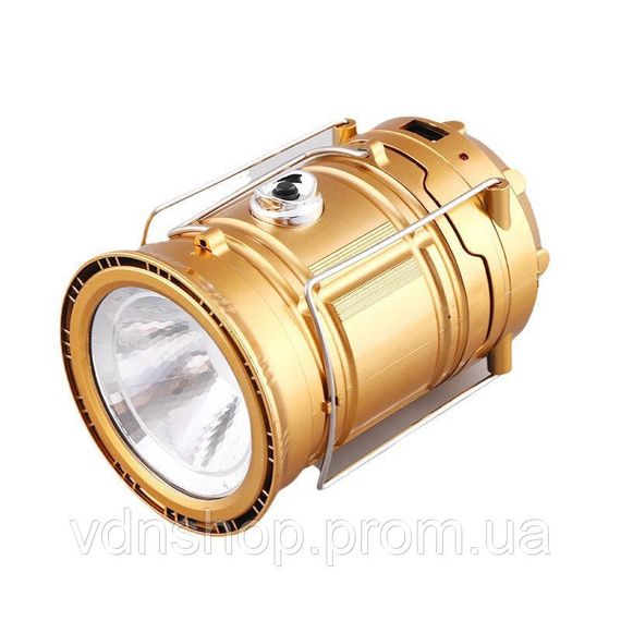 Фонарь кемпинговый светодиодный 36 Вт с USB зарядкой, ручкой и подвесом • Светильник туристический HP-DT-1GOLD | Зображення 4