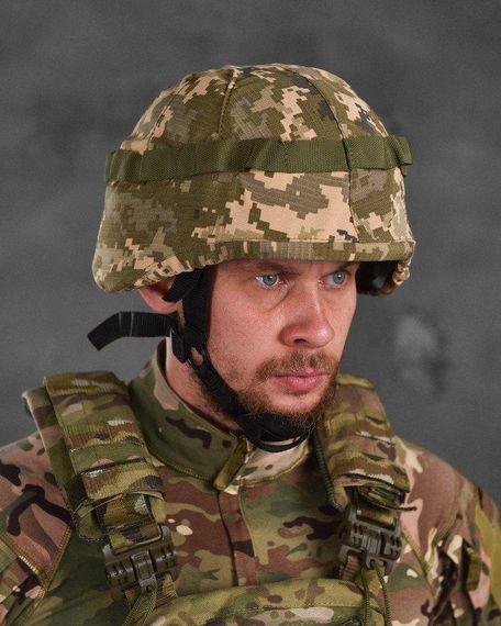 Кавер на шолом MICH піксель чохол на каску маскувальний накидка для шолома універсальний захисний чохол | Зображення 1