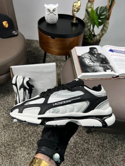 Чоловічі кросівки Lacoste L003 2K24 PRM White Black Silve  (текстиль) A4390 | Зображення 7
