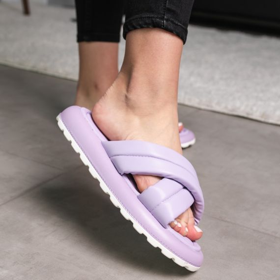 Шльопанці жіночі Fashion Oliver 3595 38 розмір 24,5 см Фіолетовий | Зображення 2