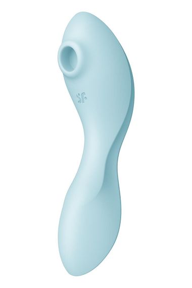 Вакуумний смарт-стимулятор із вібрацією Satisfyer Curvy Trinity 5 (Blue)  (м'ята упаковка!!!) | Зображення 3
